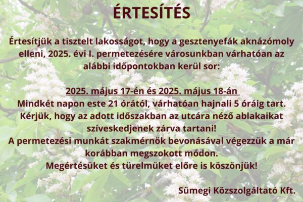 Permetezik a gesztenyefákat