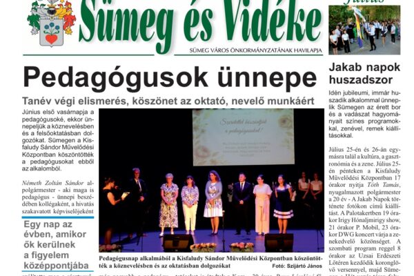 Megjelent a Sümeg és vidéke júliusi száma!