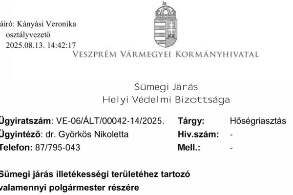 Hőségriasztás vasárnap estig!